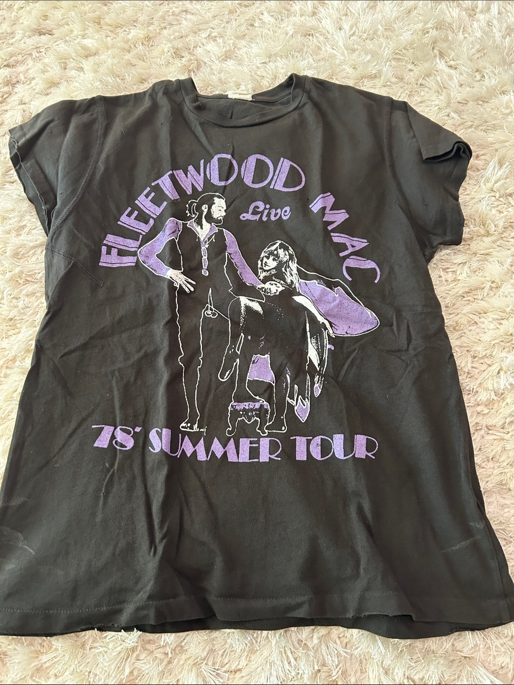 Vintage Fleetwood Mac '78 Summer Tour Black Graphic Tee